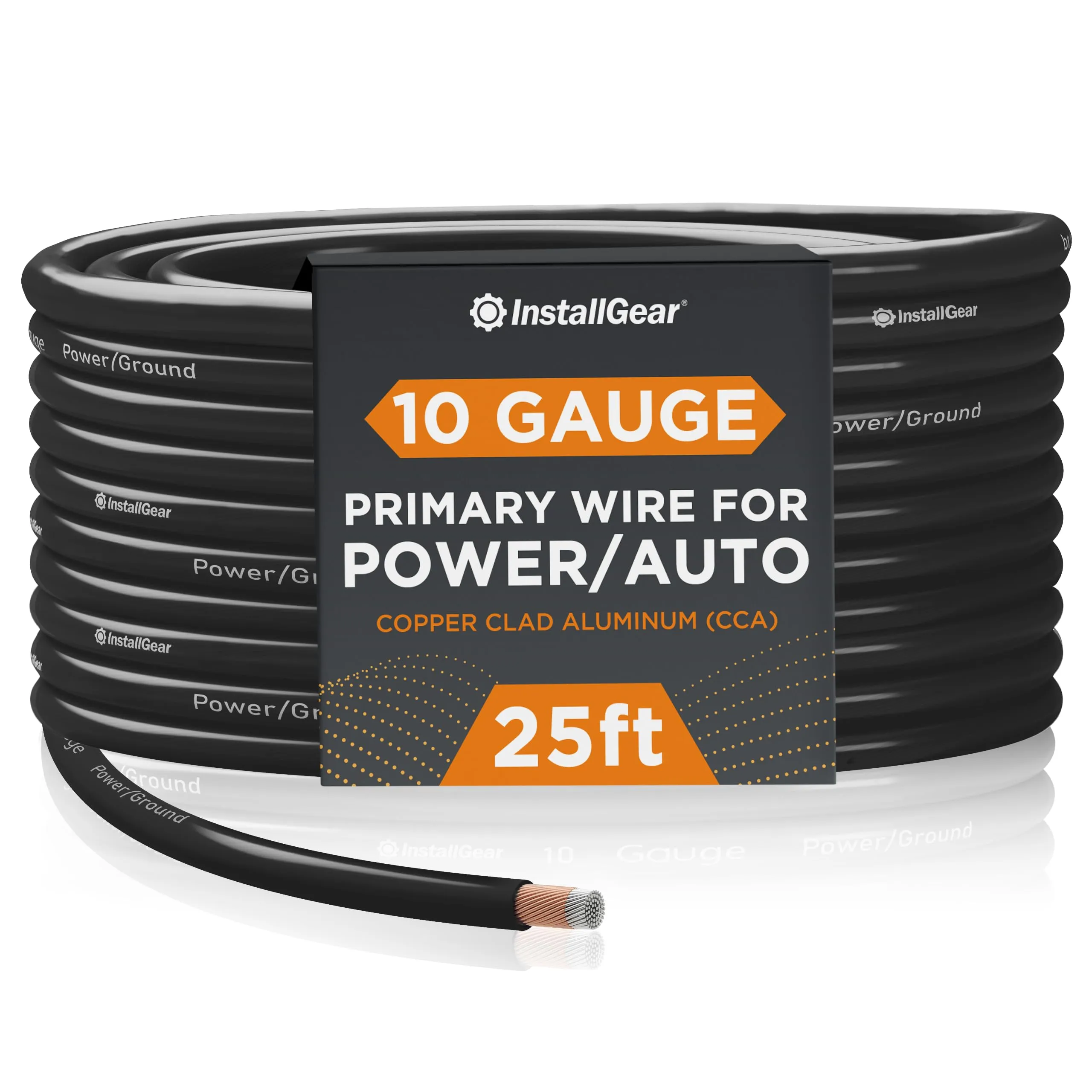 10 Gauge Wire (25ft) Copper Clad Aluminum Caa - Primary Automotive Wire, Car