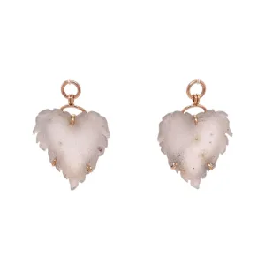 18k Rose Gold White Druzy Heart Jackets