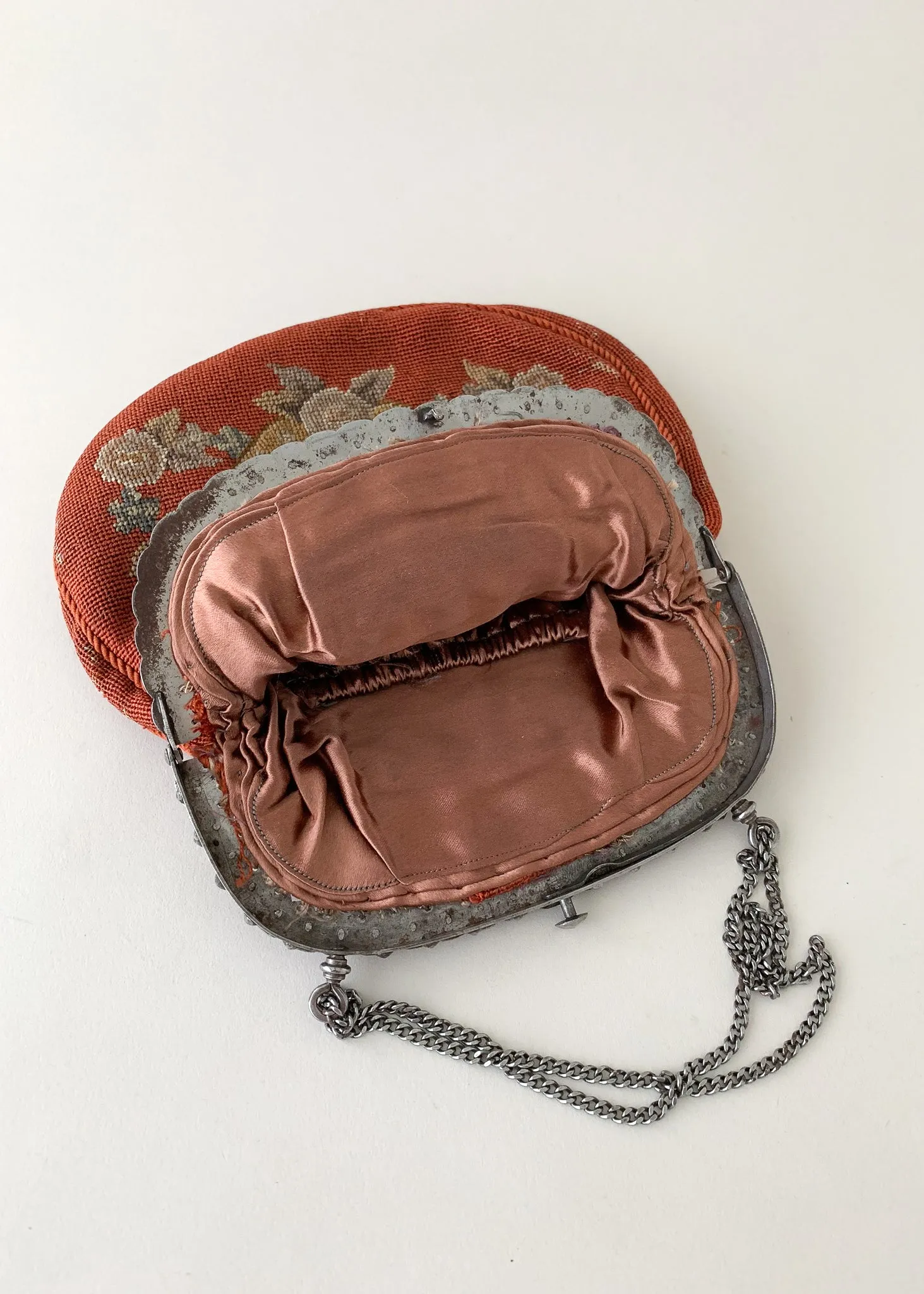 1920s Needlepoint and Silver Purse