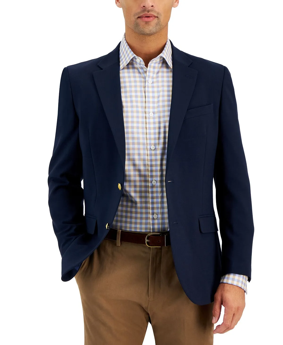 Active Stretch Nautica Men's Solid Blazer with Modern Fit