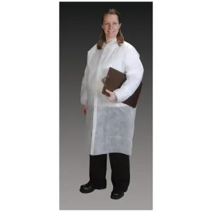 Alpha Protech Critical Cover Genpro Lab Coats Lab Coat, Xxx-Large, White, Tapered Collar, Elastic Wrist, 30/Cs