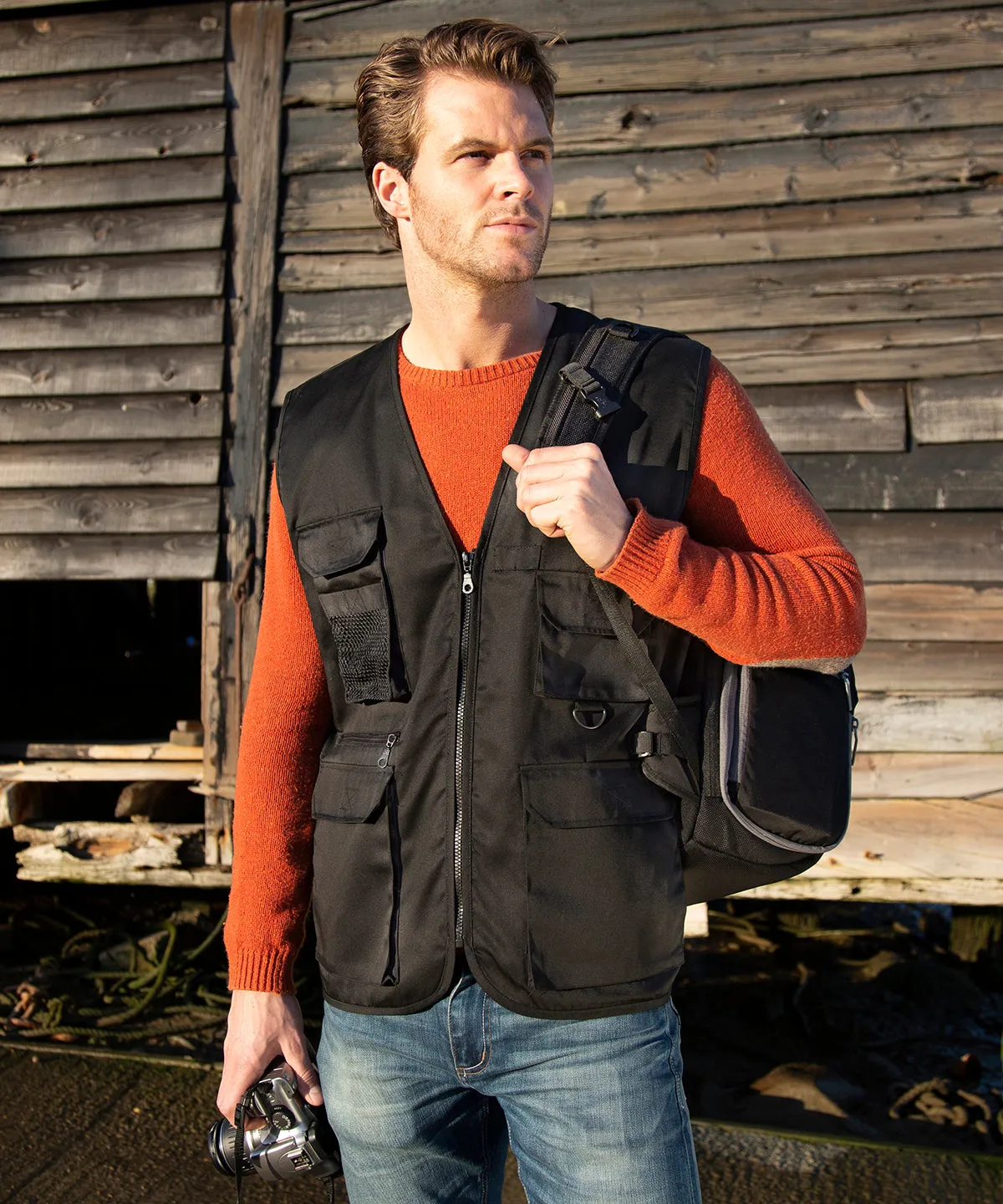 Black - Adventure safari waistcoat