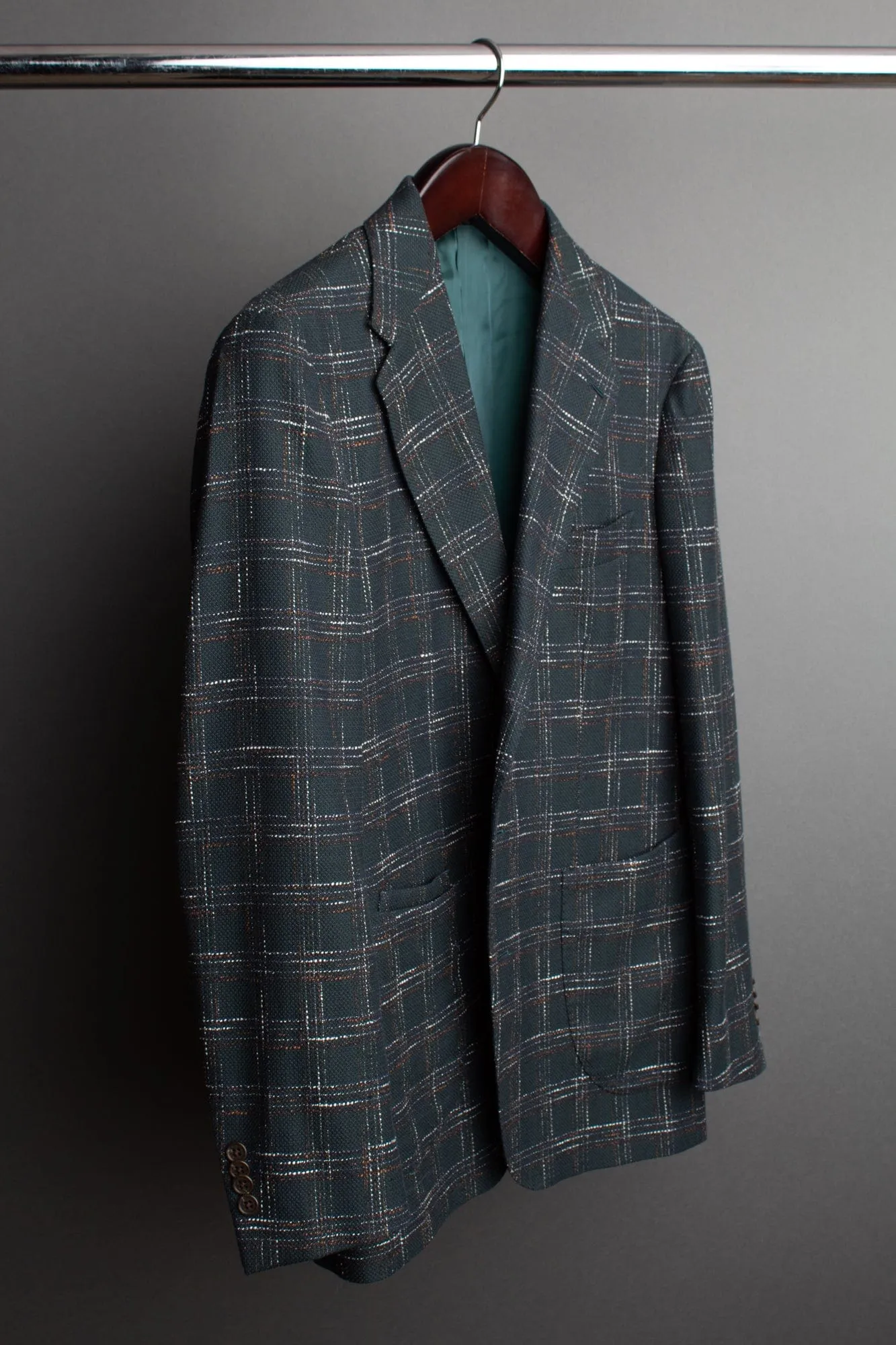 Cotton Slub Check Jacket