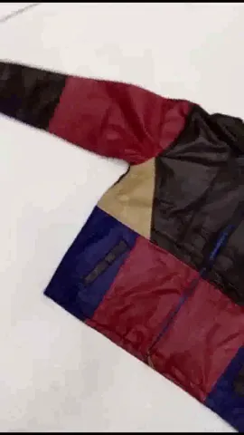 CR0004 Reworked Multi-Color Leather Jacket Cut & Sew Made Using Different Jackets