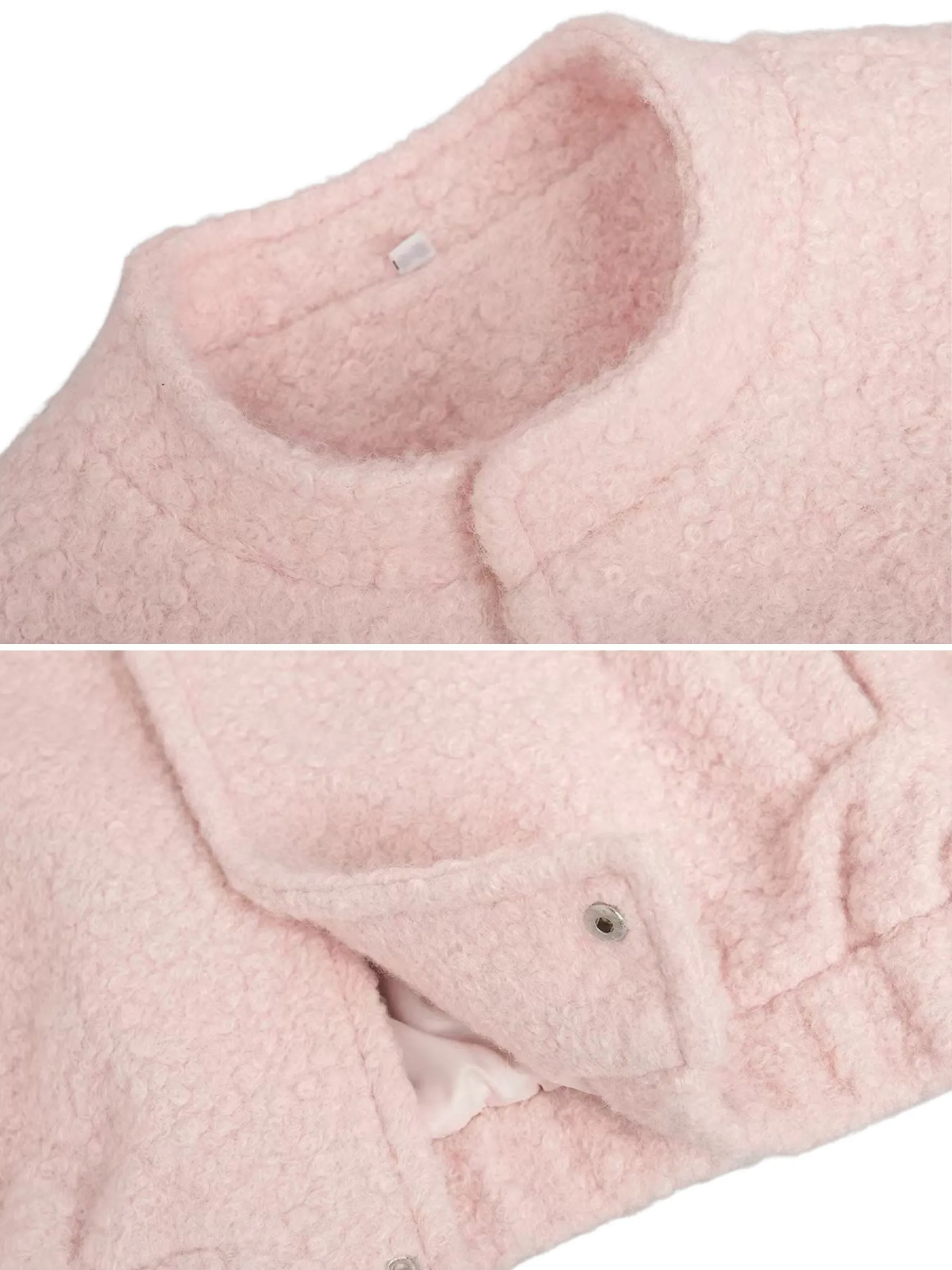 Fashionkova Nathaly Soft Pink Bouclé Jacket