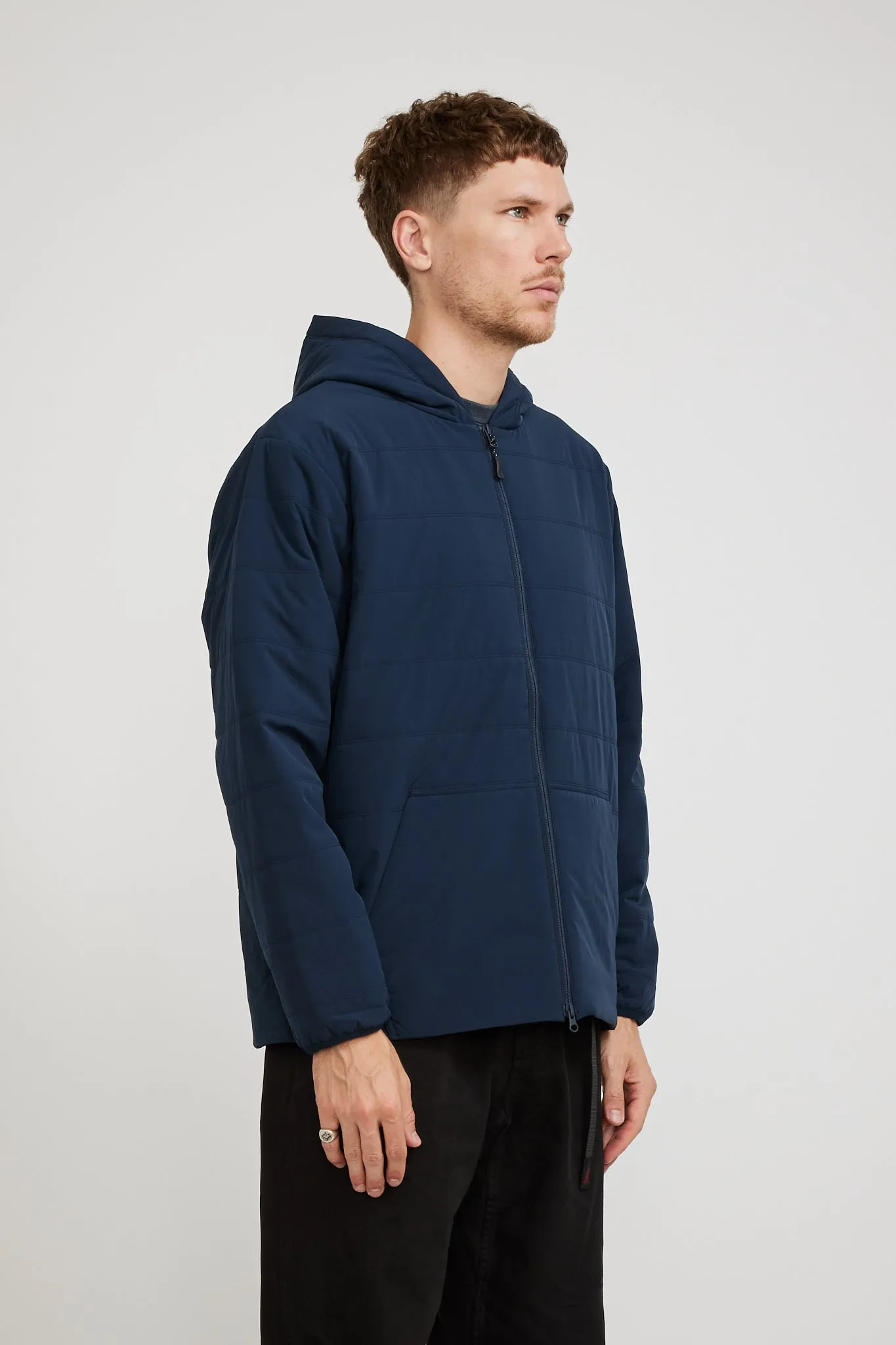 Flexible Insulated Zip Up Hoodie Navy