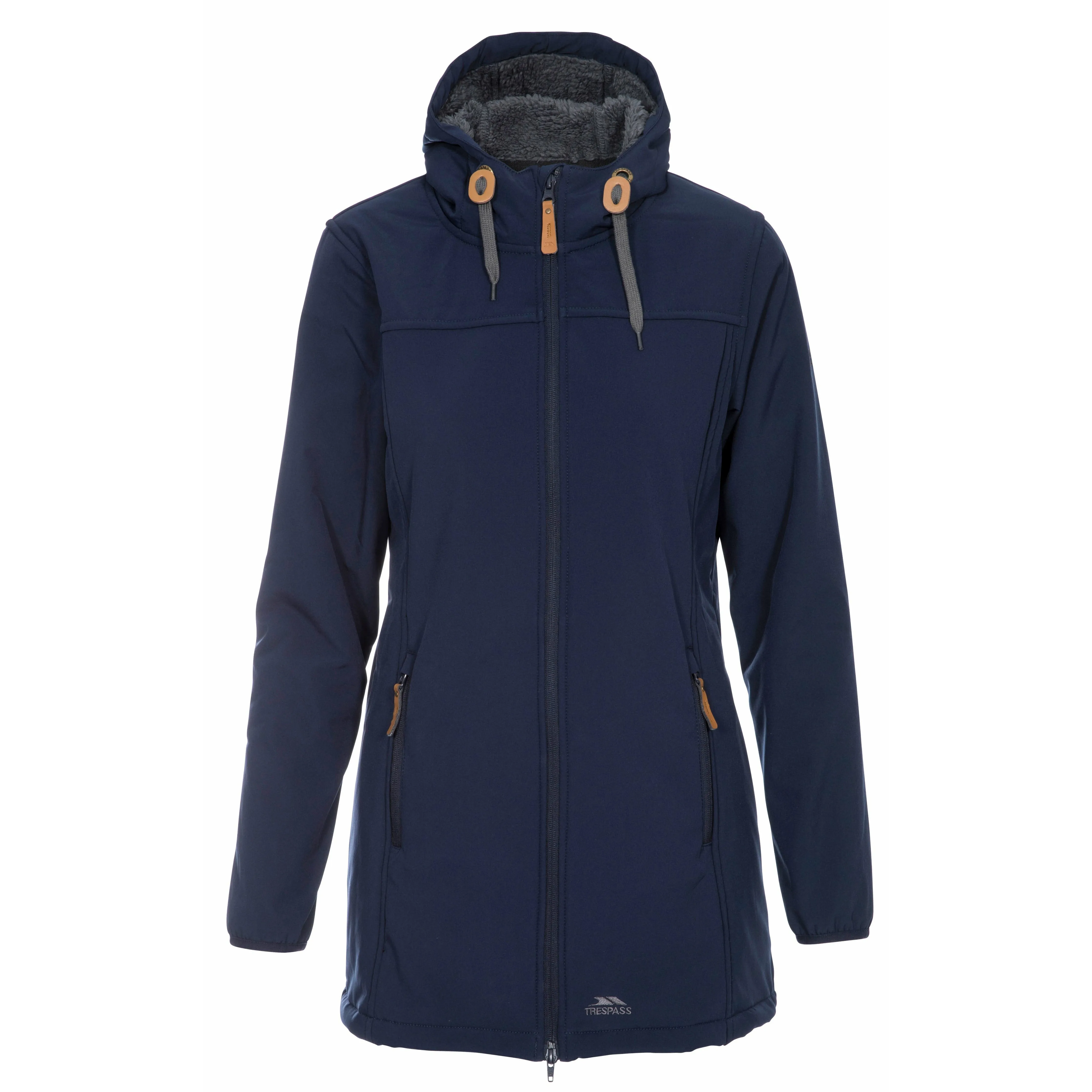 Kristen Women's Longer Length Softshell Jacket in Navy