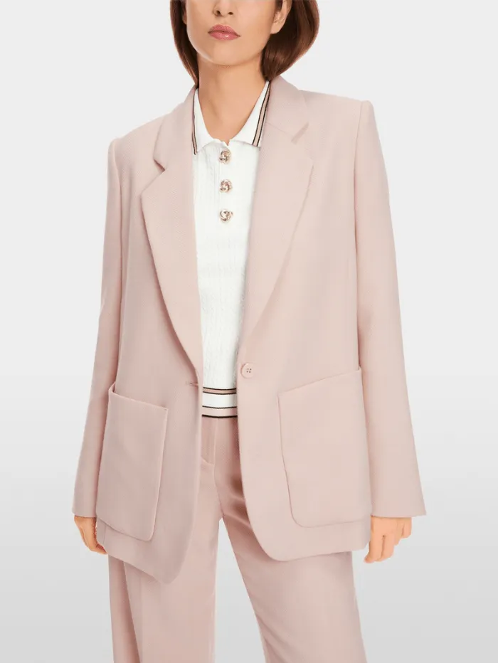 Marc Cain Collections Soft Draped Blazer In Warm Rose XC 34.38 W84 Col 213