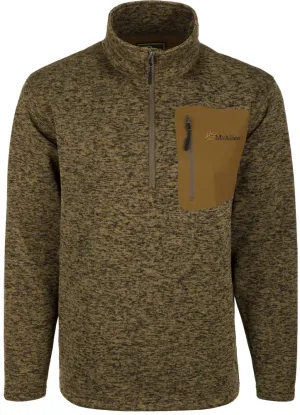 McAlister 1/4 Zip Sweater Fleece Pullover in Brown by Drake