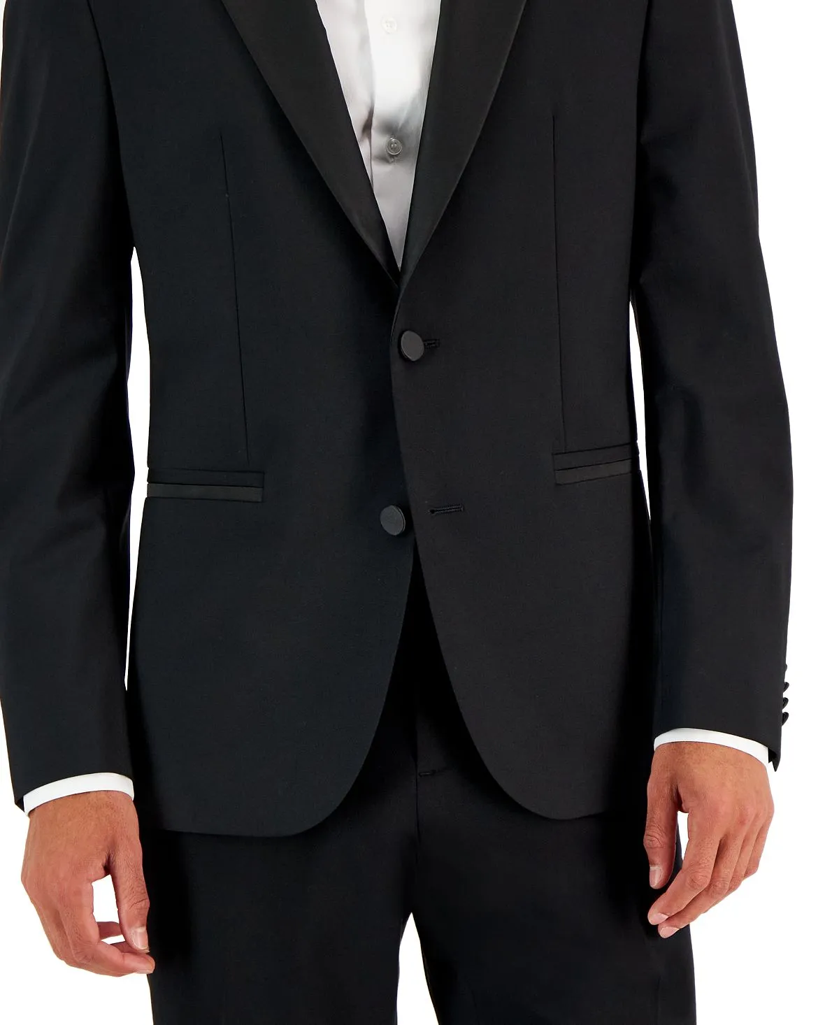 Men's Super Flex Stretch HUGO Modern Fit Tuxedo, Black