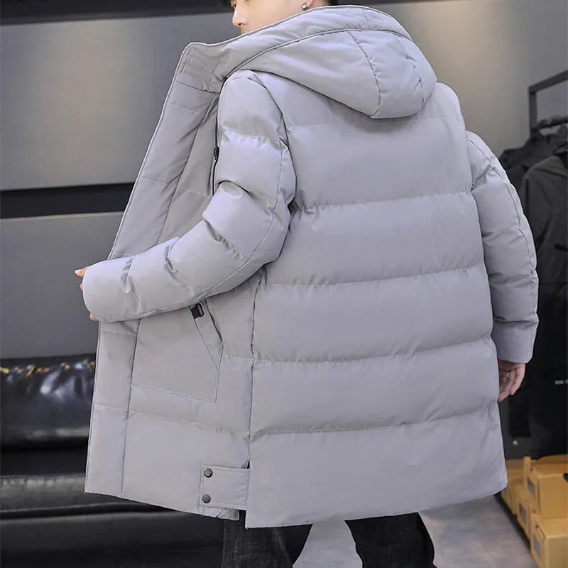 Men's Winter warm long jacket, perfect casual outwear