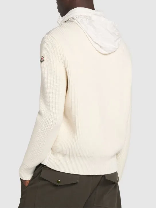 Moncler   Virgin wool down cardigan 