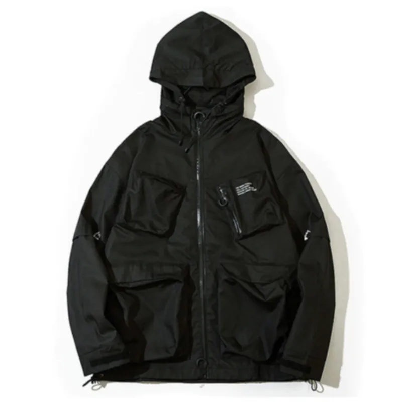 Multi Pocket Techwear Windbreaker