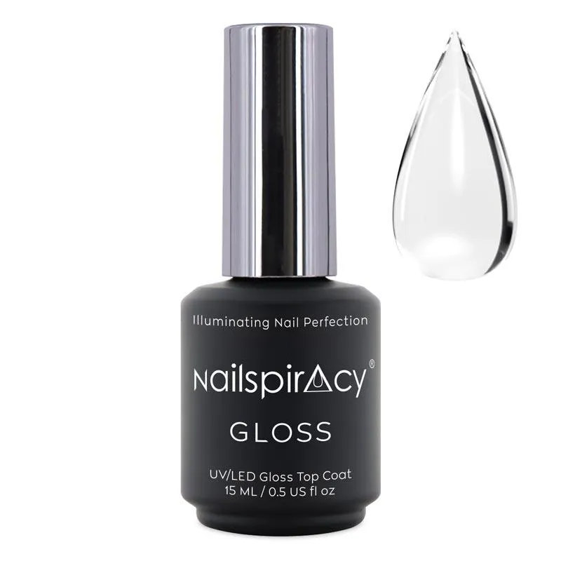 No-Wipe Gloss Top Coat - GLOSS (No UV Filter), 15 ml