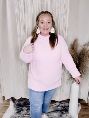 Pink Kallie Turtleneck Tunic Sweater