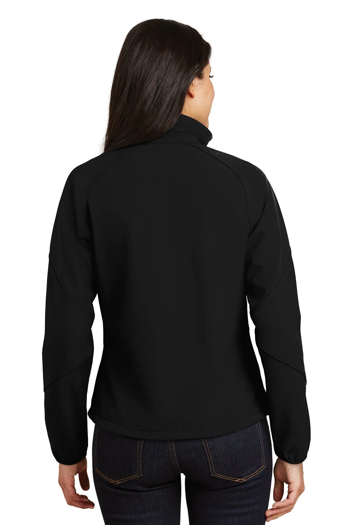 Port Authority Ladies Textured Custom Soft Shell Jackets, Black