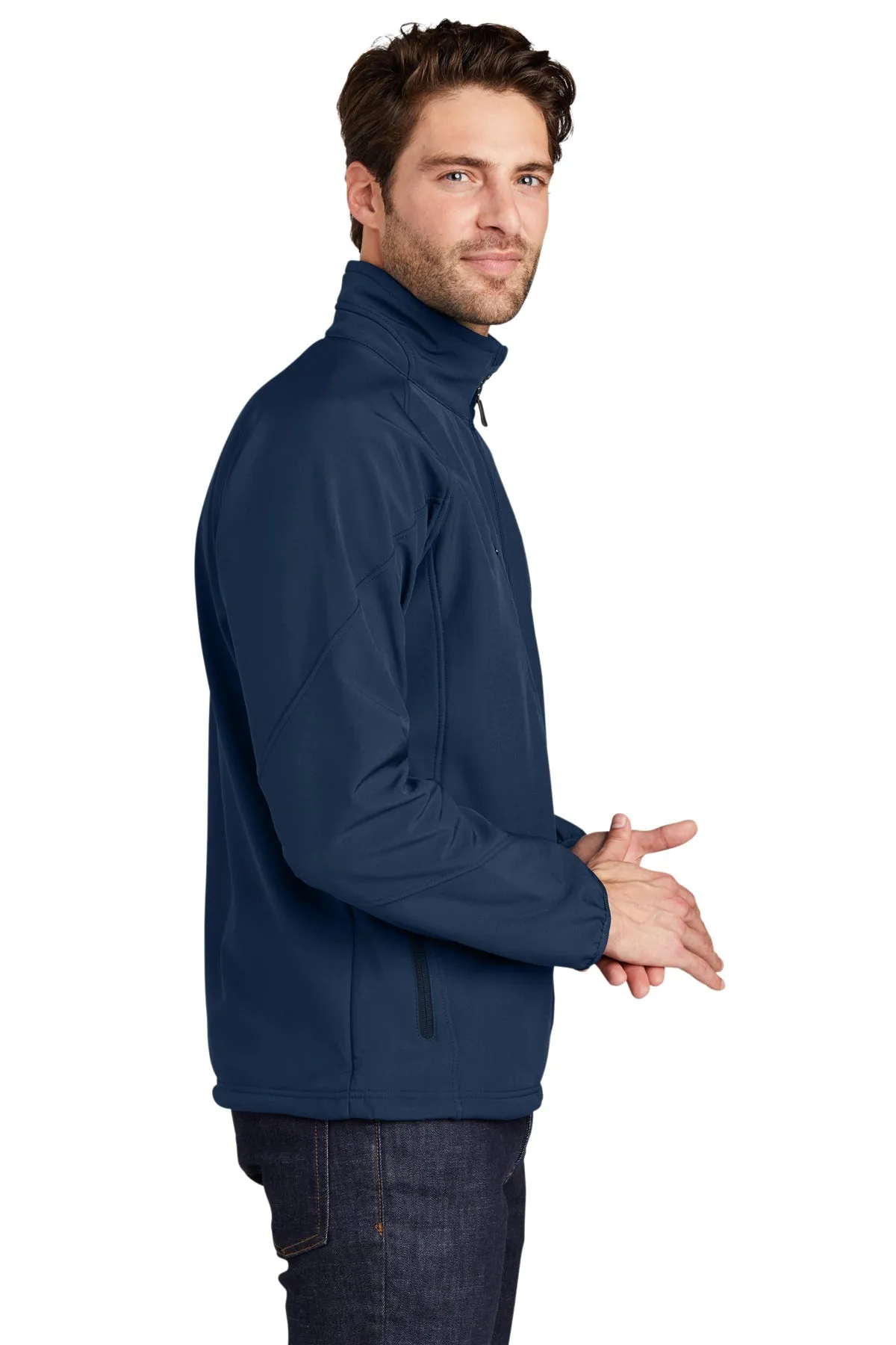 Port Authority Textured Custom Soft Shell Jackets, Insignia Blue