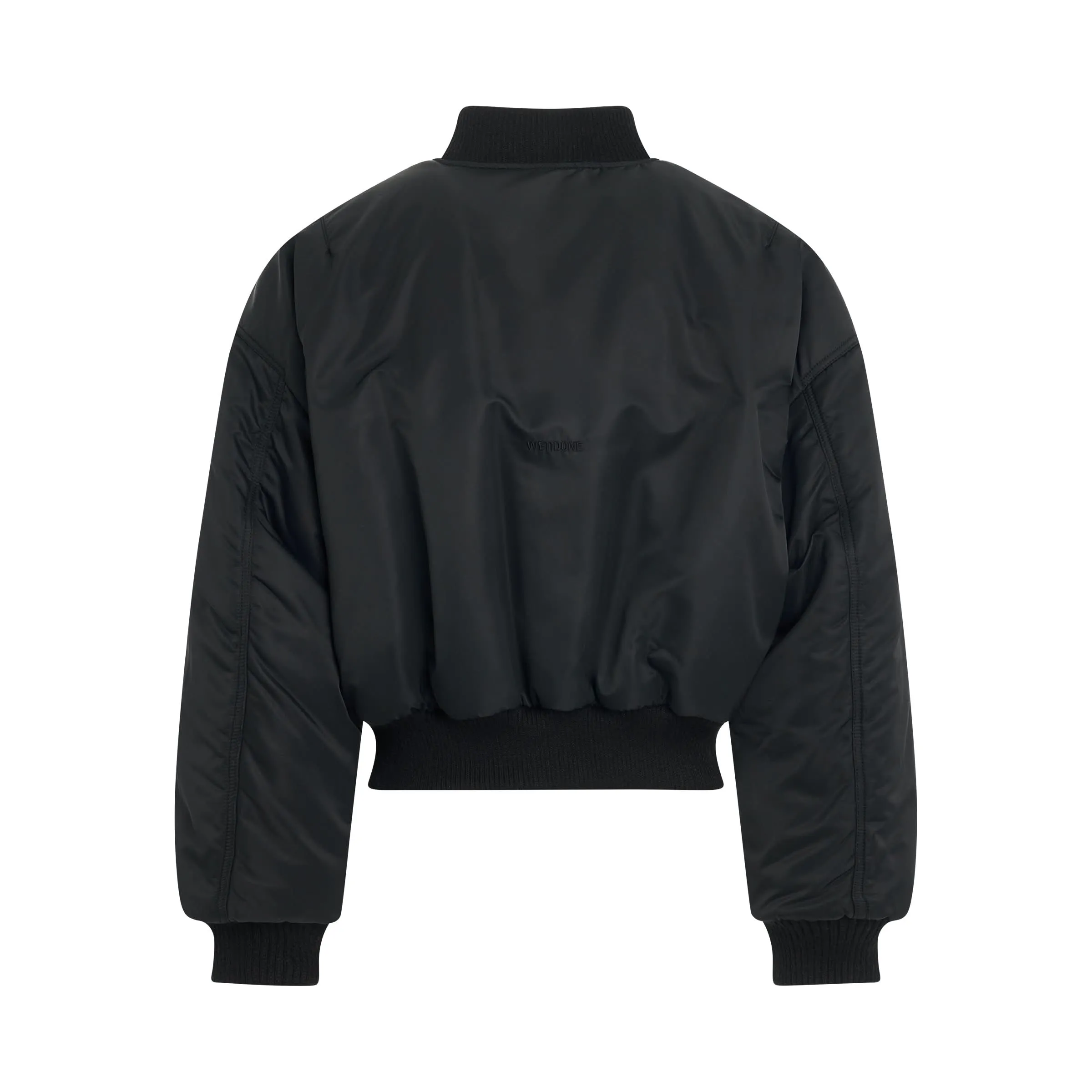 Puff Bomber Jacket in Black