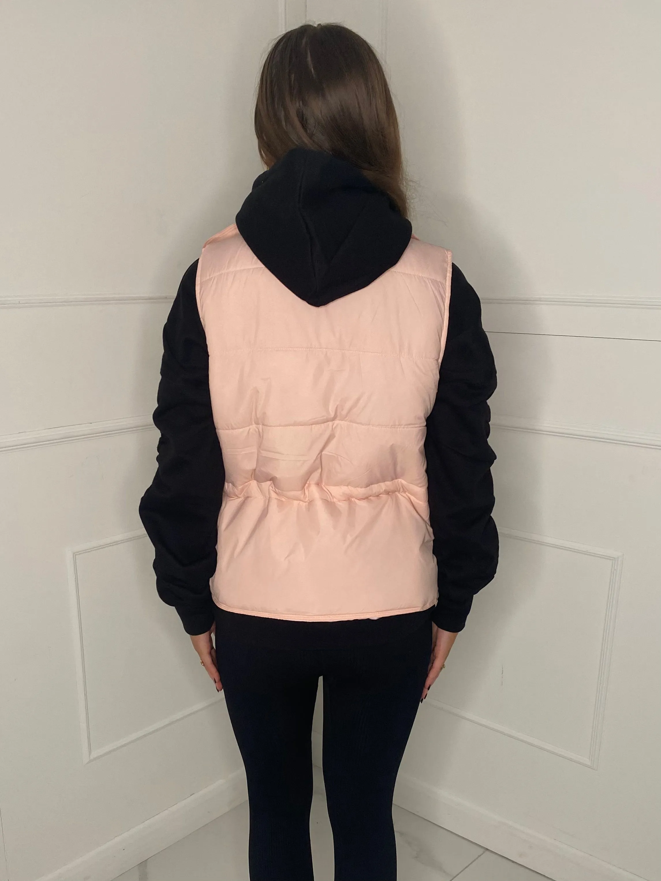 Pull-In Waist Gilet - Baby Pink