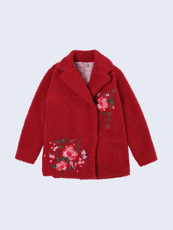 Red Buttoned Coat