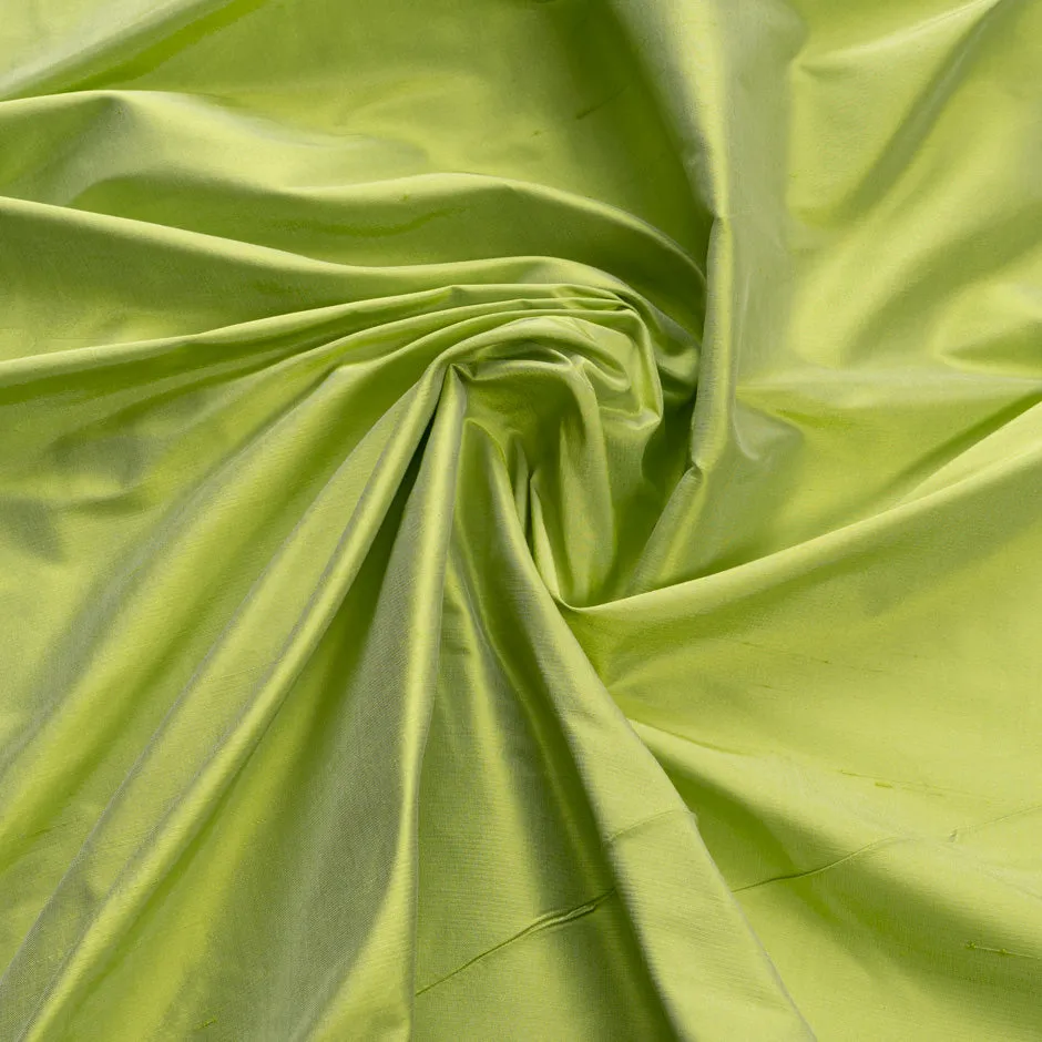 Rich Lime Green Silk Dupion