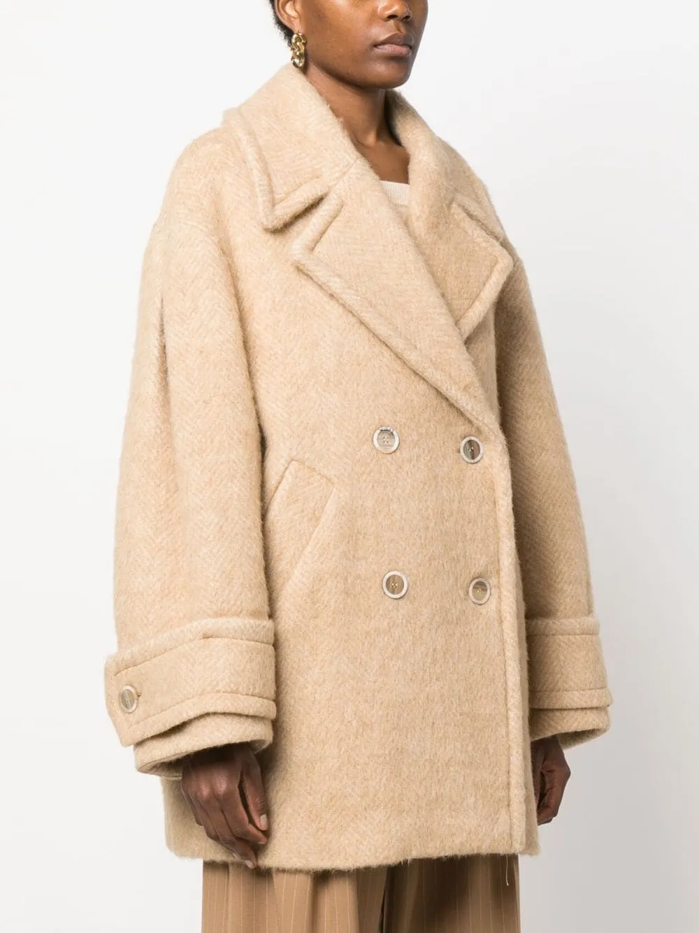 Semicouture Coats Beige