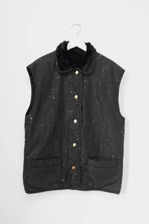 WATER DROPS WARM BLACK VINTAGE VEST