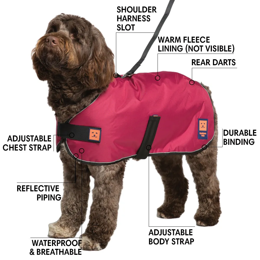 Waterproof Shower Harness Dog Coat with Warm Lining