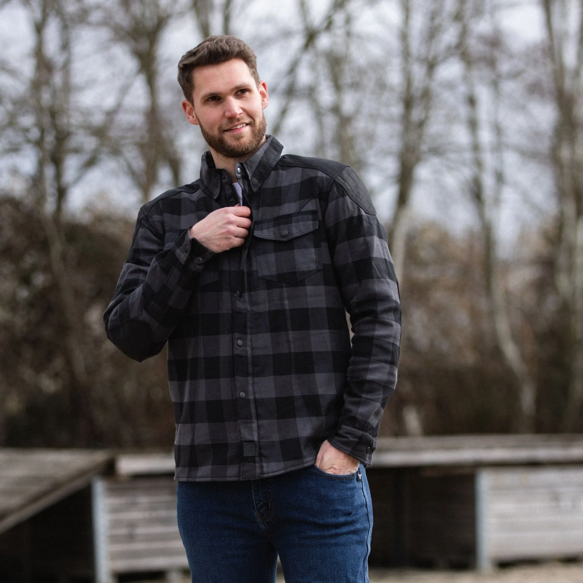 Woody Flannel Jacket (Grey)